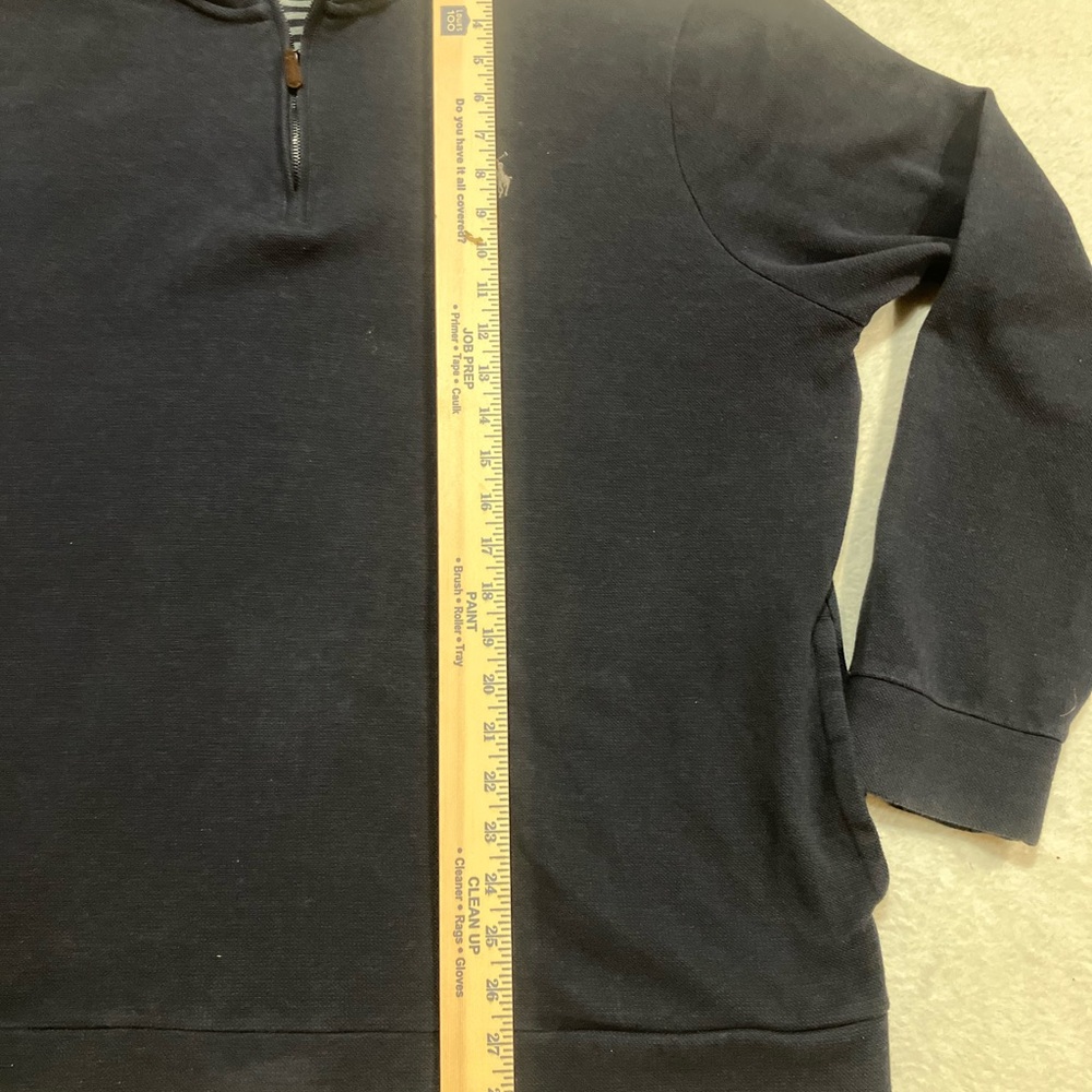 Polo Ralph Lauren Brushed Cotton 1/4 Zip Pullover Sweater Navy Men's XXL Logo - Picture 7 of 8